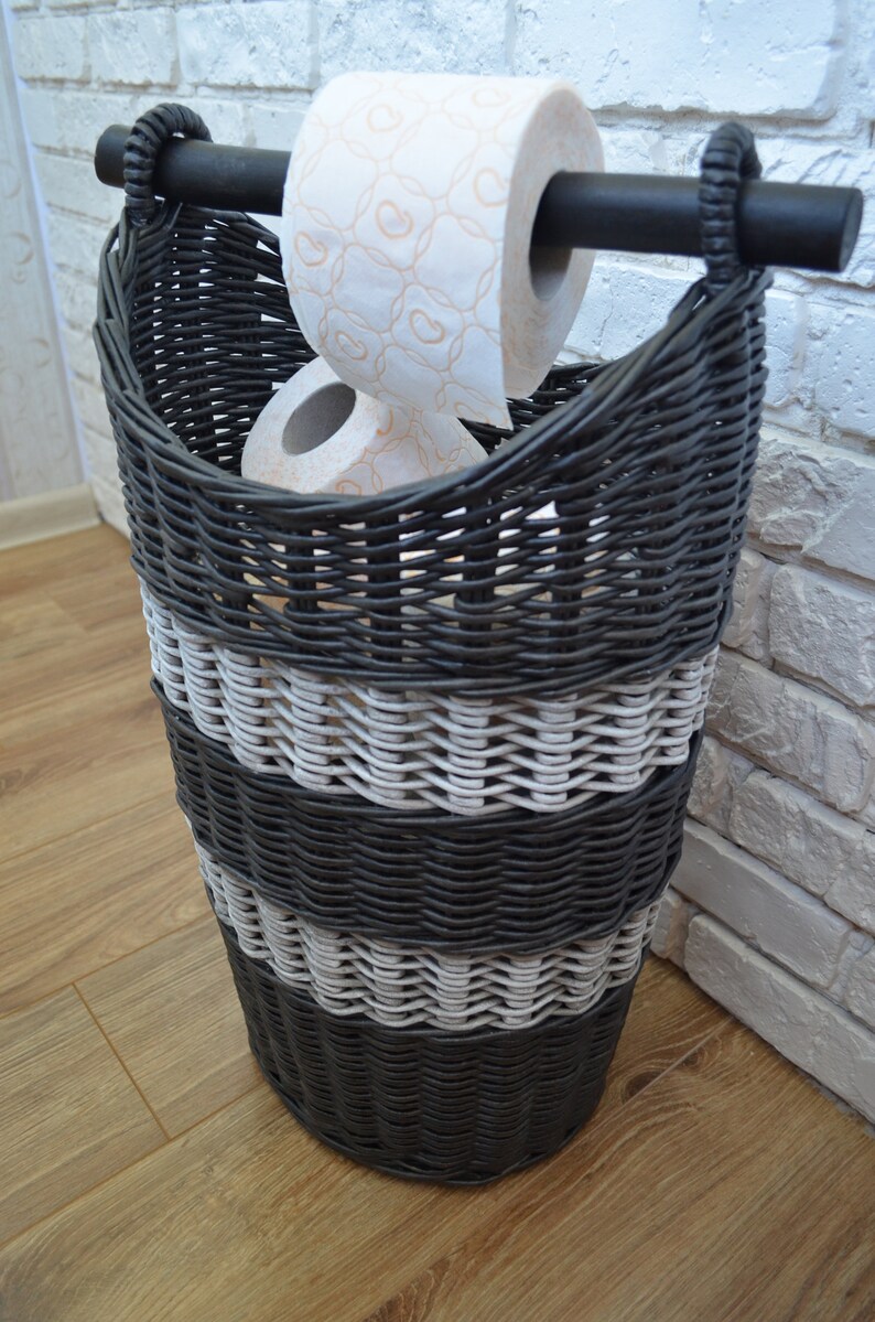 Storage Toilet Paper Toilet Paper Basket Spare Roll Holder Etsy