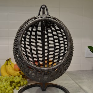 Wicker fruit basket hanging Fruit basket for kitchen Fruit storage basket Fruit holder Hanging basket for storing fruits and vegetables image 7