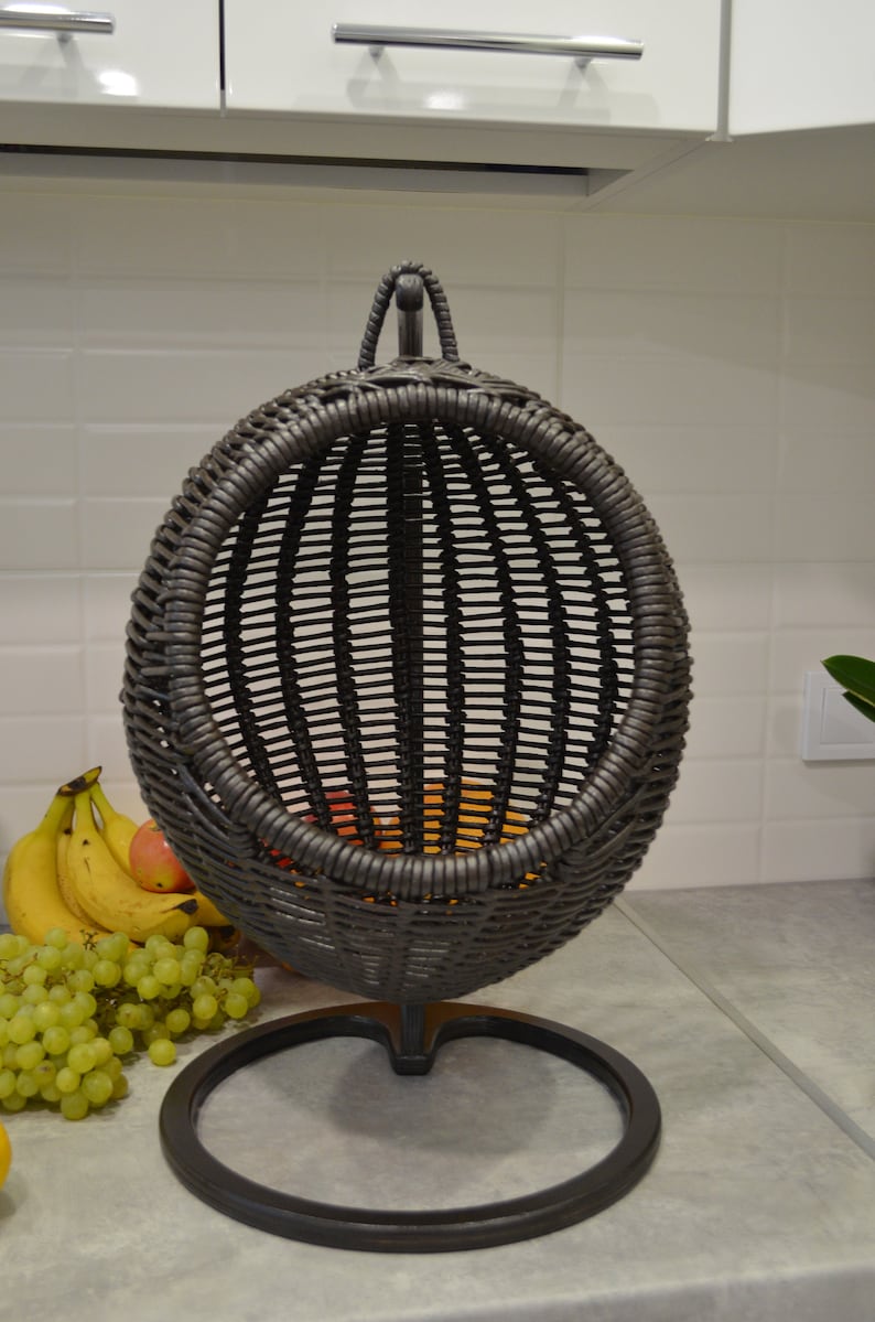 Wicker fruit basket hanging Fruit basket for kitchen Fruit storage basket Fruit holder Hanging basket for storing fruits and vegetables 画像 7