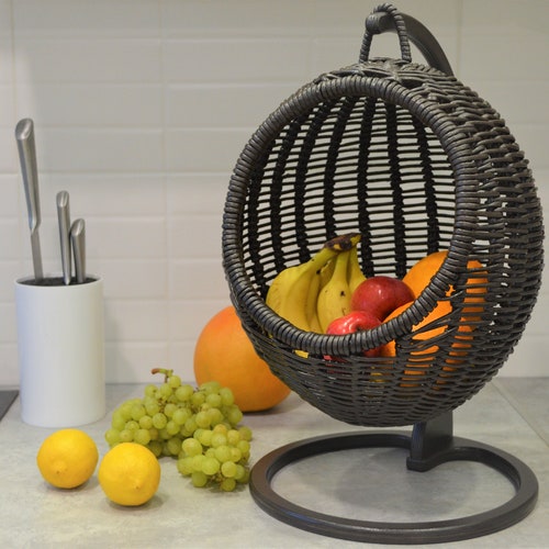 Fruit Storage Basket Fruit Holder Wicker Fruit Basket Hanging Etsy