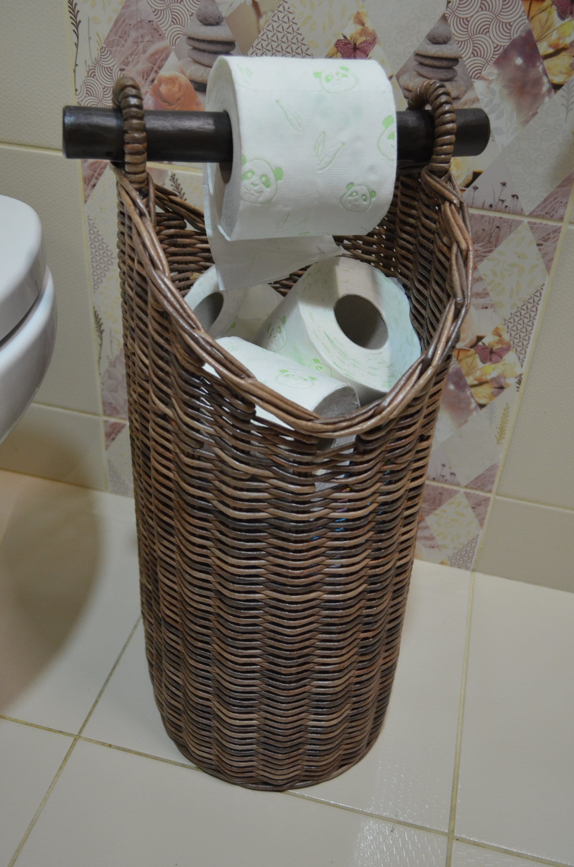 Toilet Paper Basket Spare Roll Holder Toilet Storage Toilet Etsy UK