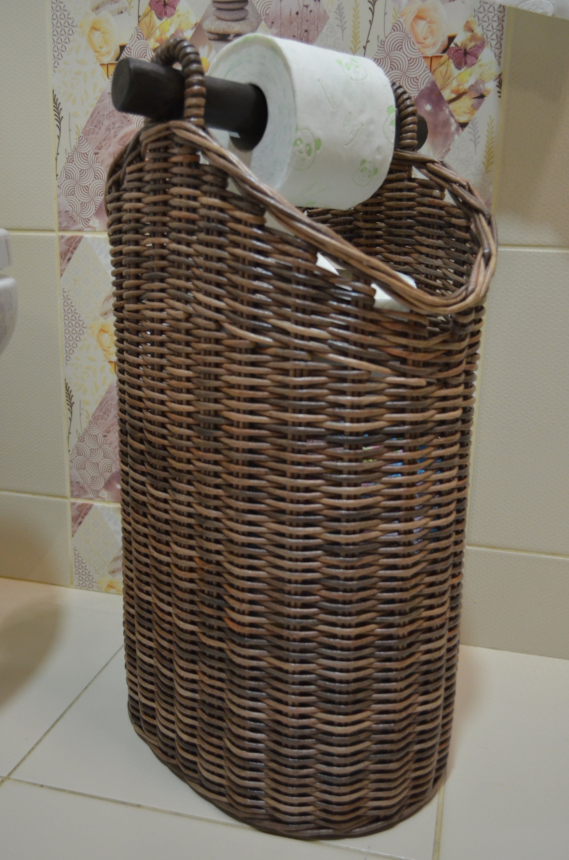 Toilet Paper Basket Spare Roll Holder Toilet Storage Toilet Etsy UK