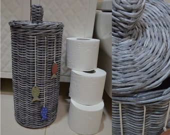 Toilet paper storage basket lidded Spare Roll Holder Toilet Paper Toilet tissue box Toilet paper basket Basket Toilet paper holder