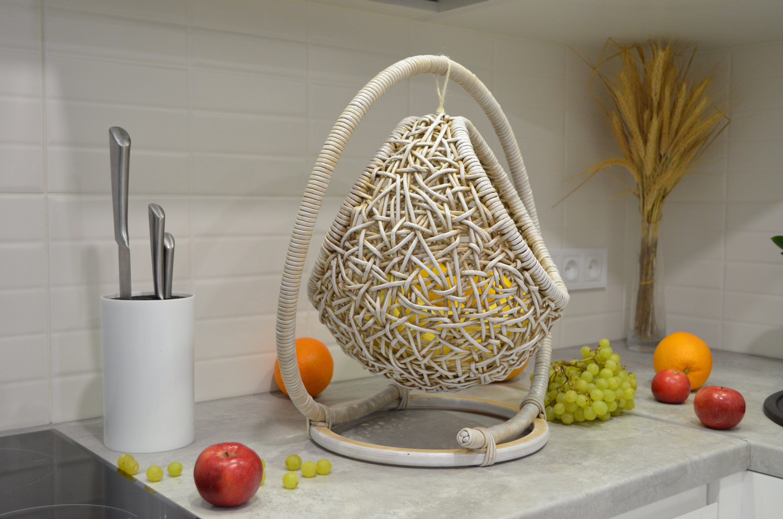 Obst Aufbewahrung Korb Obsthalter Wicker ObstKorb hängen | Etsy