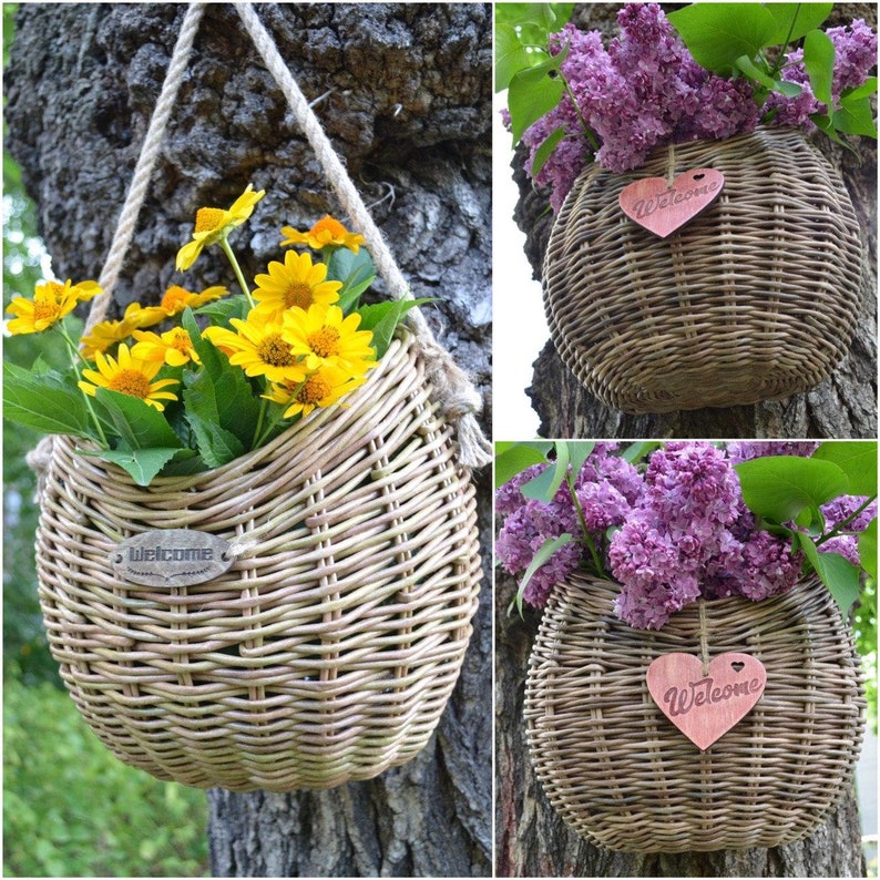 Wall Hanging Storage Basket Rustic Door Basket Wall Basket for Etsy