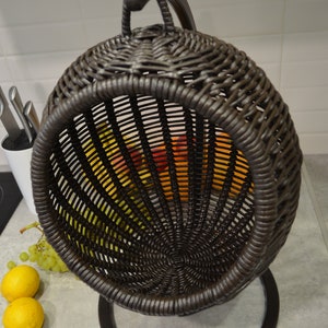 Wicker fruit basket hanging Fruit basket for kitchen Fruit storage basket Fruit holder Hanging basket for storing fruits and vegetables image 6