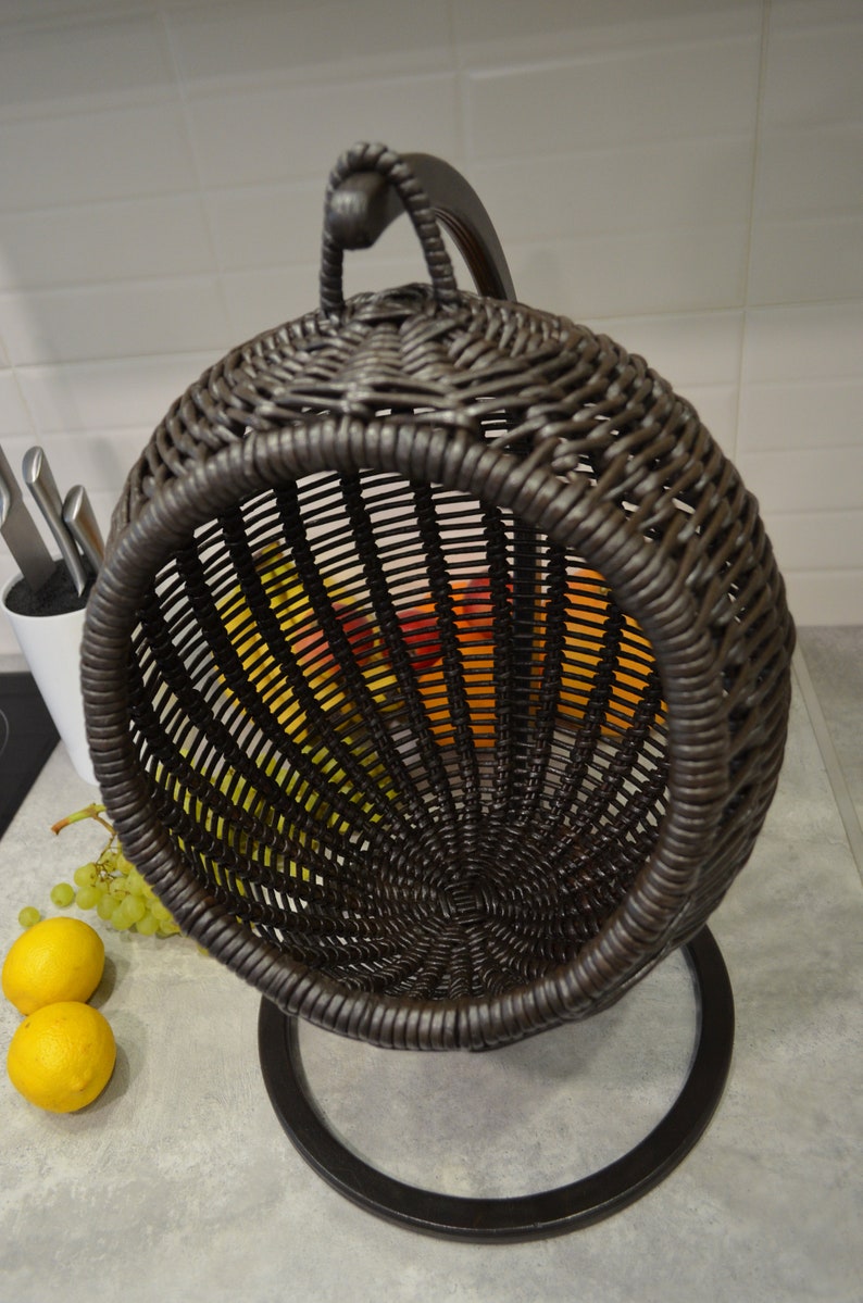 Wicker Fruit Basket Hanging Fruit Basket for Kitchen Fruit Etsy