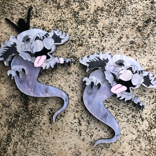 Magic Dragon Laser Cut Acrylic Brooch