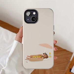 Étui pour téléphone teckel, chien saucisse de Vienne, coque pour iPhone avec un animal mignon, Samsung Galaxy, maman animal de compagnie, propriétaire de Doxie Google Pixel, vacances d'été à la plage