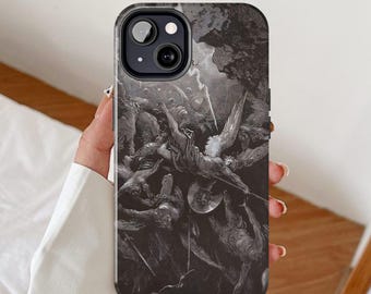 Gustave Dore phone case, Paradise lost iPhone cover, Vintage painting Samsung galaxy, Gothic horror google pixel, Victorian renaissance