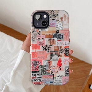 Feminist collage phone case, Liberal aesthetic cover, Feminism empowerment gift, Women's day scrapbook, Strong women rights, Woman equality