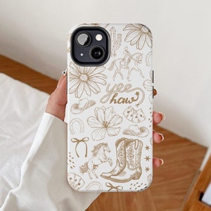 Coque de portable cow-girl, coques d'iPhone occidentales, coque galaxie Samsung BCBG Coquette, pixel esthétique du Far West google, idée cadeau rodéo cow-boy