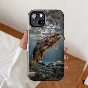 Bachforelle Fisch Handyhülle, Angeln iPhone Hülle, Camp im Freien, Fischer-Enthusiasten, Adventure Lake Google Pixel, Sea Samsung Galaxy