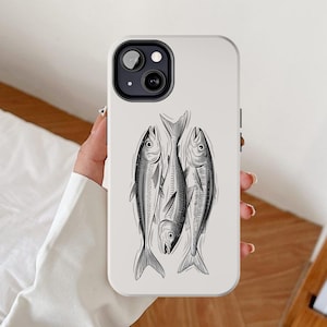 Sardine Fisch Handyhülle, Fischer Ästhetik, Fischen Fisch iPhone Hülle, Ocean-Enthusiasten Google Pixel, Sea Samsung Galaxy, Beach Outdoor