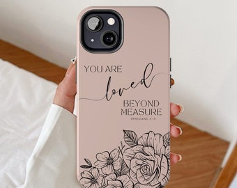 Capa de telefone com citação bíblica, presente para leitor da Bíblia cristã, presente de incentivo bíblico para faculdade, presente para amantes da Bíblia, mulheres cristãs, capa de telefone cristã