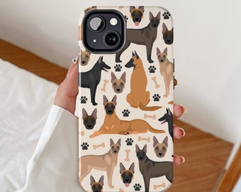Belgian Malinois phone case, Cute dogs cover, Puppies theme art, Unique gift ideas for her, Puppy themed design, Pet owner present idea