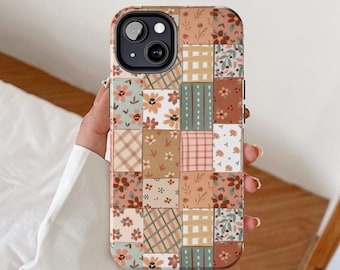 Hygge phone case, Fall flower iPhone cases, Autumn flowers Samsung galaxy cover, Cozy season google pixel design, Patchwork floral garden