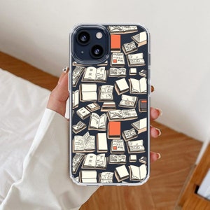 Custodia trasparente per telefono Booklover Custodie per iPhone Booktrovert regali Book Worm idea regalo per lettori di libri Cover di design per Samsung Galaxy Tema libresco