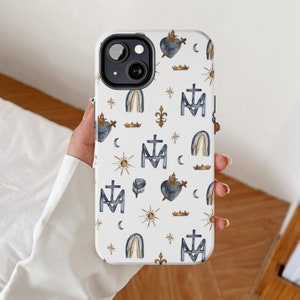 Marianisch-katholische Handyhülle, Jungfrau Mutter Maria iPhone Hülle, Christus Geschenk für sie, Christentums Geschenke, christliches Design, Bibelleser Geschenk