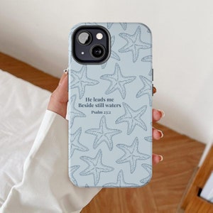 Étui pour téléphone verset de la Bible, Il me conduit à côté d'une citation d'eaux calmes, Étuis pour iPhone christianisme, Meilleure idée cadeau pour une foi catholique, Christ Samsung
