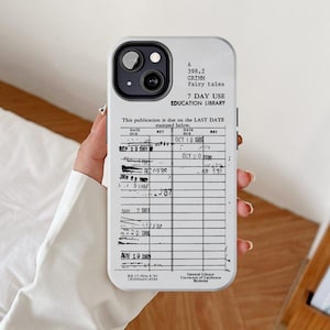 Bibliotheksausweis Handyhülle Bibliothek IPhone Hülle Designs Bibliothek Geschenk Themen Bibliothekskarte Fälligkeitsdatum Bibliotheksliebhaber Geschenkbuch Bibliothekar Geschenkideen