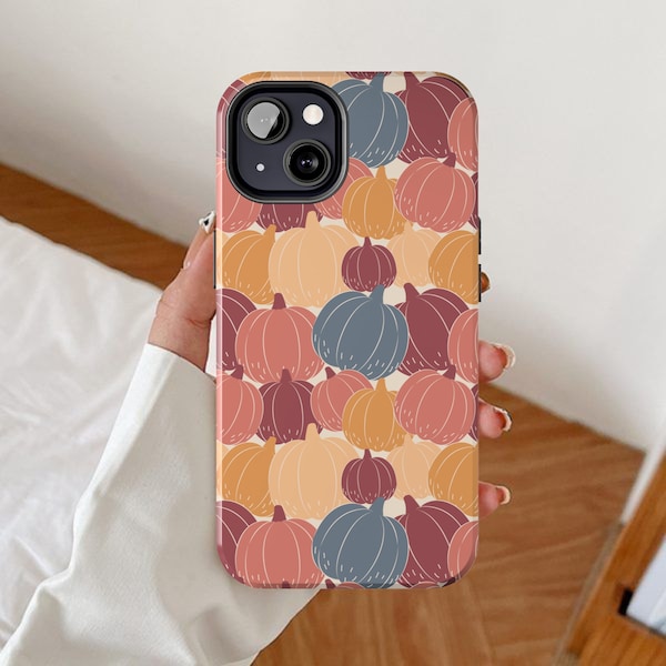 Pumpkins lover phone case, Autumn pumpkin iPhone cases, Cute Halloween present, Fall leaves themed design, Best spooky seasonal gift idea