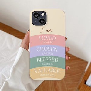 Capa de telefone com versículo da Bíblia, presente com citação cristã, capas religiosas de Deus para iPhone, presente com design do Cristianismo de Cristo, melhores presentes para a fé católica