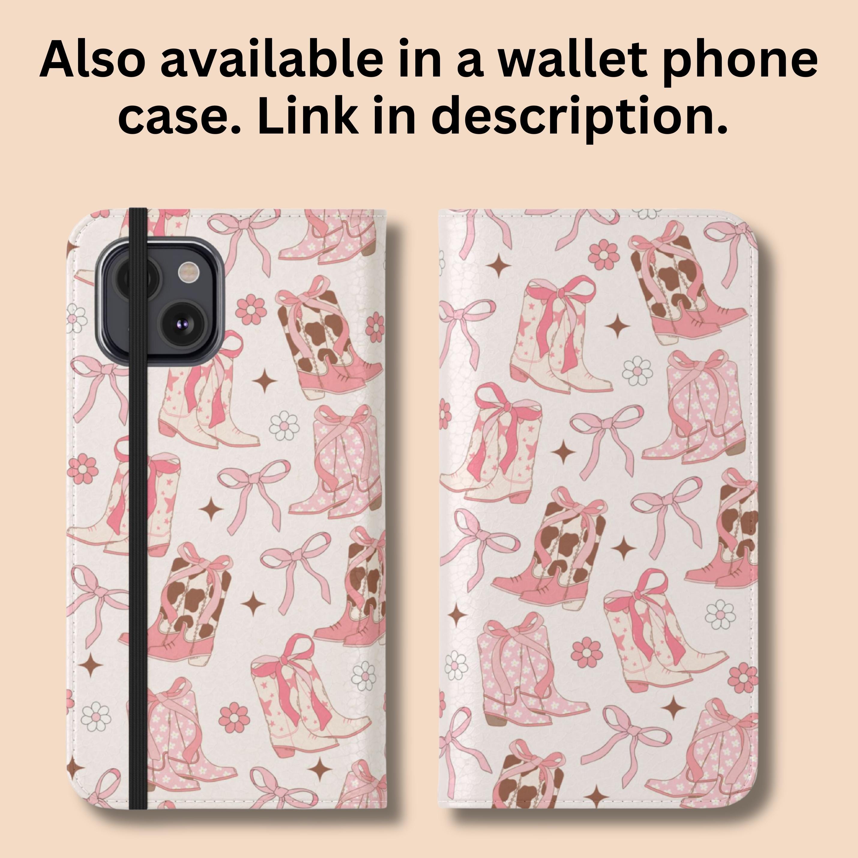 Coquette Cowgirl Phone Case, Bow Ribbon iPhone Cases 