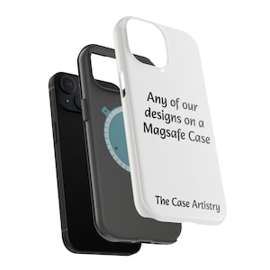 Atualize para uma capa MagSafe para o seu iPhone, compatível com acessórios MagSafe®, qualquer design, capas magnéticas resistentes, capa durável para iPhone, presente protetor imagem 3