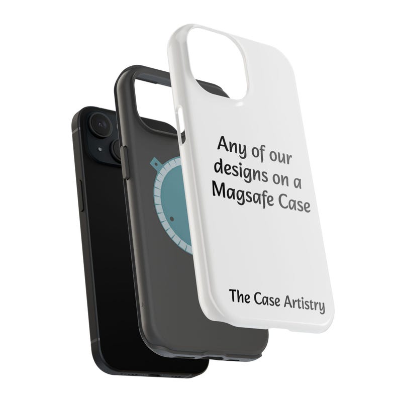 Atualize para uma capa MagSafe para o seu iPhone, compatível com acessórios MagSafe®, qualquer design, capas magnéticas resistentes, capa durável para iPhone, presente protetor imagem 3