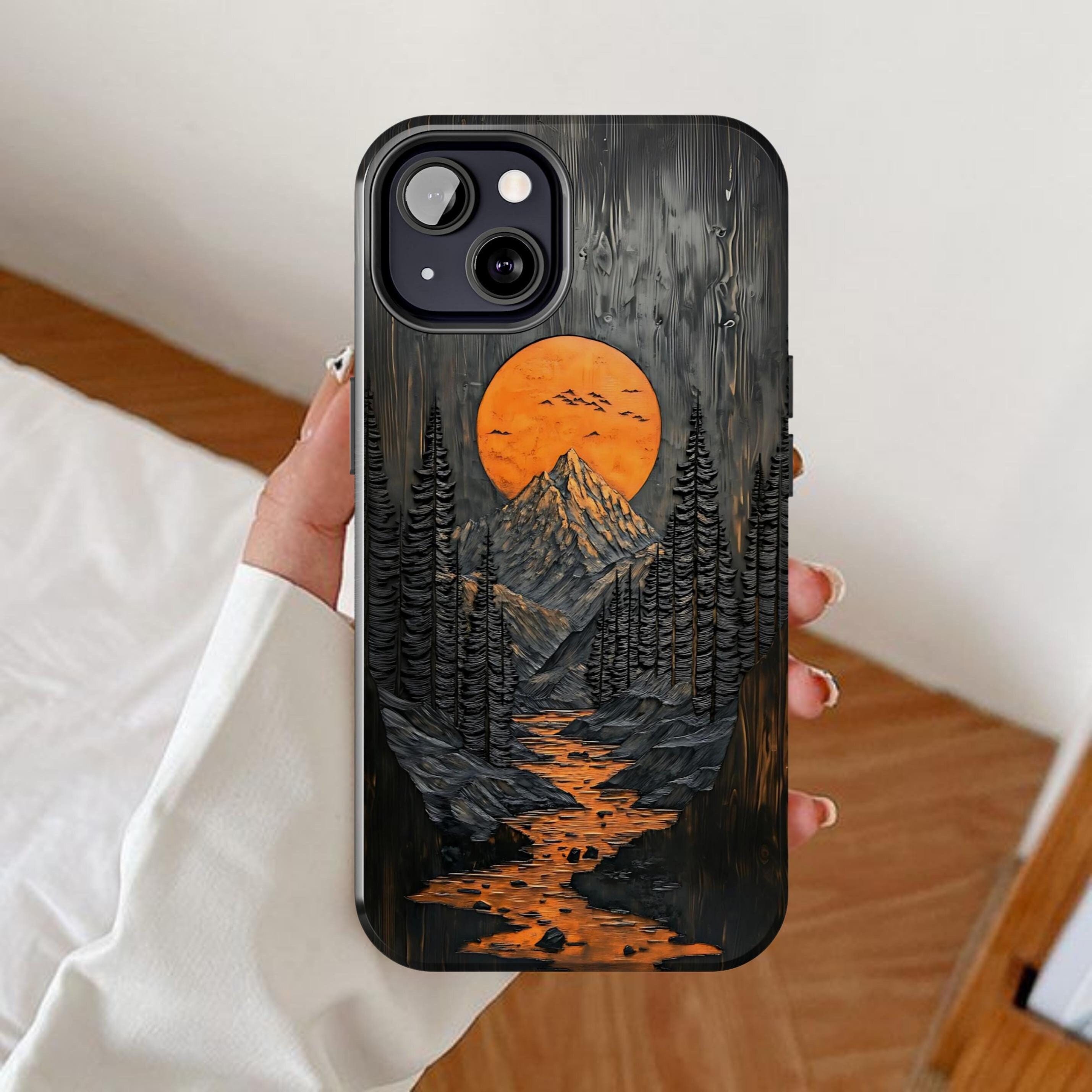 Mountain Phone Case, Rustic Forest iPhone Cover, Nature Moon Samsung  Galaxy, Hiking Lover Google Pixel, Adventure Climbing Gift Idea for Men -  Etsy