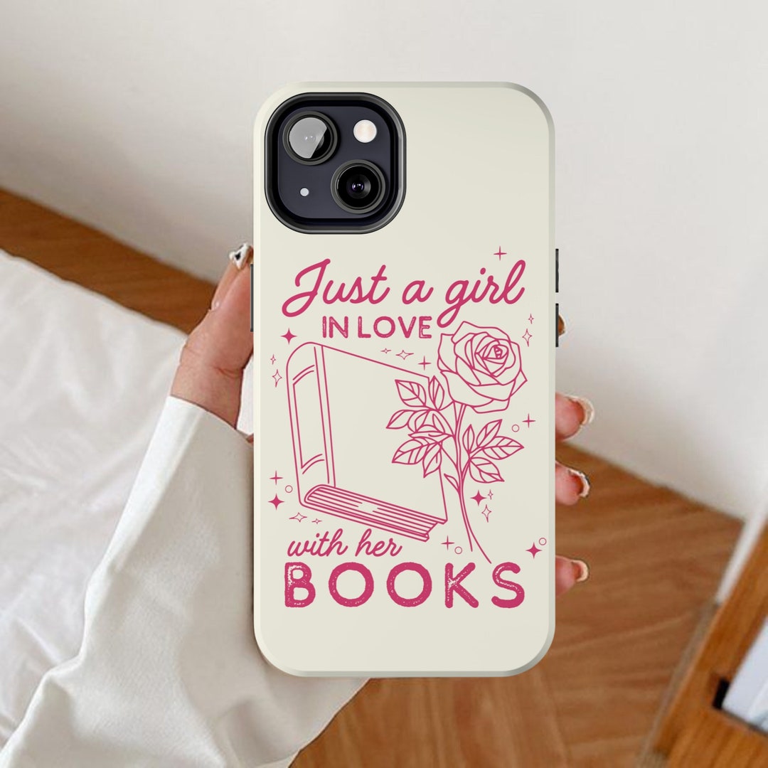 Floral Bookish Phone Case, Girly Books iPhone Cases, Booktrovert