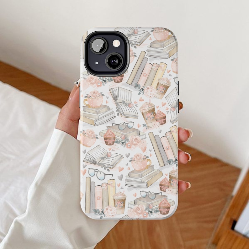 Books phone case, Bookish iPhone cases, Book lover themed gifts, Gift idea for bookworm, Booktrovert Librarian present, Booktok theme cover image 1