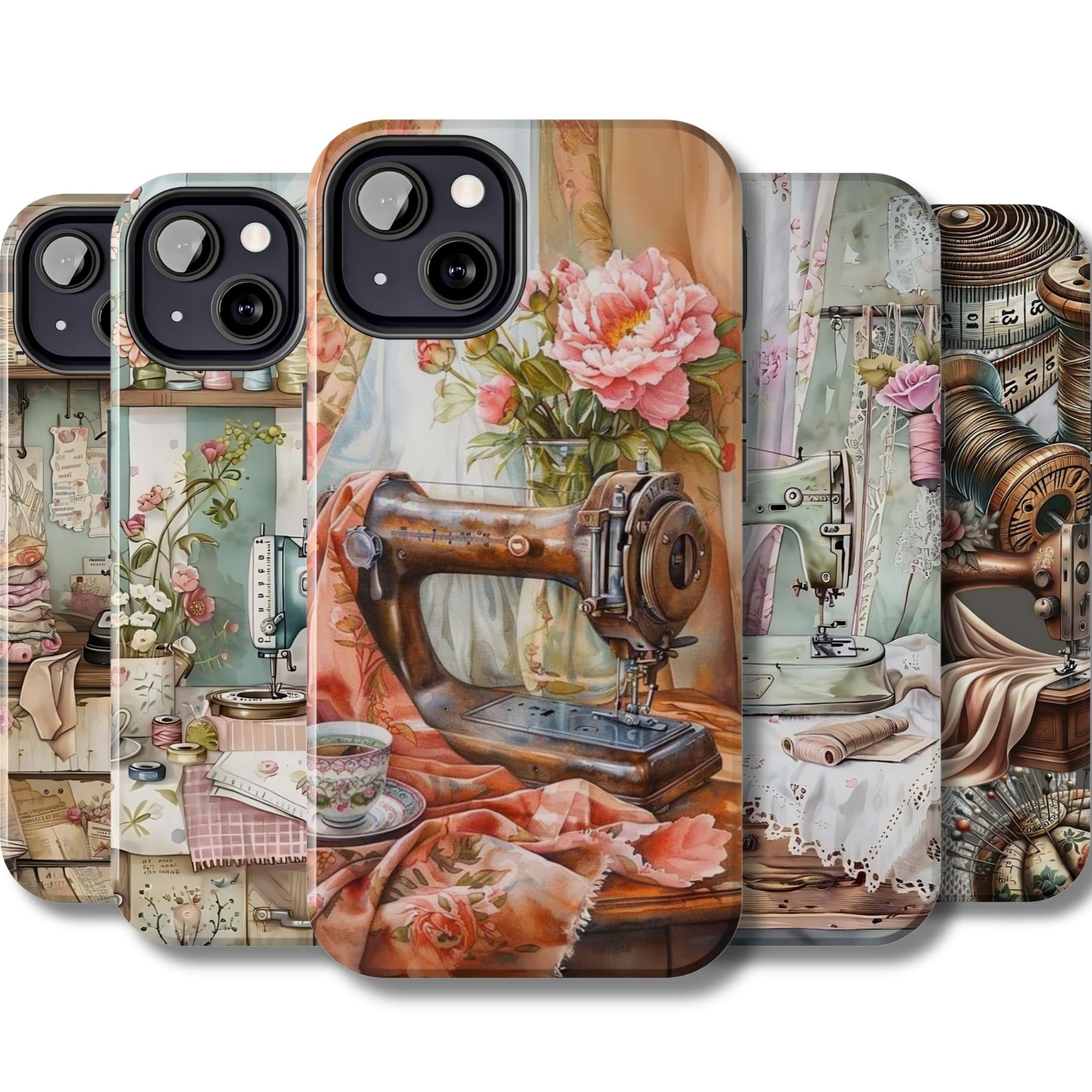 Needlecraft Phone Case, Fabric Sewing Machine iPhone Cover, Sew Embroidery  Samsung Galaxy, Seamstress Google Pixel, Quilt Craft Seaming - Etsy