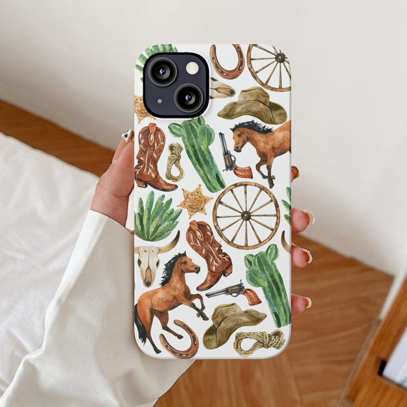 Western Phone Case Rodeo iPhone Cases Wild West Art Howdy Etsy