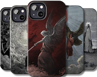 Gustave Dore phone case, Victorian renaissance, Goth famous artist iPhone cover, Vintage painting Samsung galaxy, Gothic horror google pixel