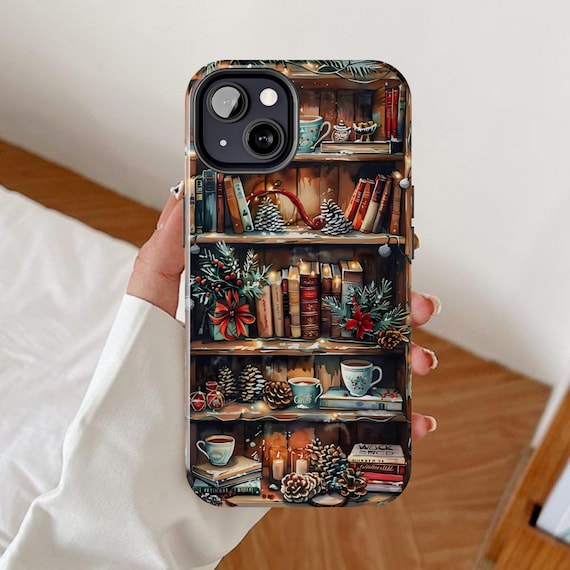 Christmas Bookshelf Phone Case, Perfect Gift for Book Lover, Holiday iPhone Cover, Winter Hygge Samsung Galaxy, Cozy Library Google Pixel - Etsy Israel Christmas Bookshelf Phone Case, Perfect Gift for Book Lover, Holiday iPhone Cover, Winter Hygge Samsung Galaxy, Cozy Library Google Pixel - Etsy Israel