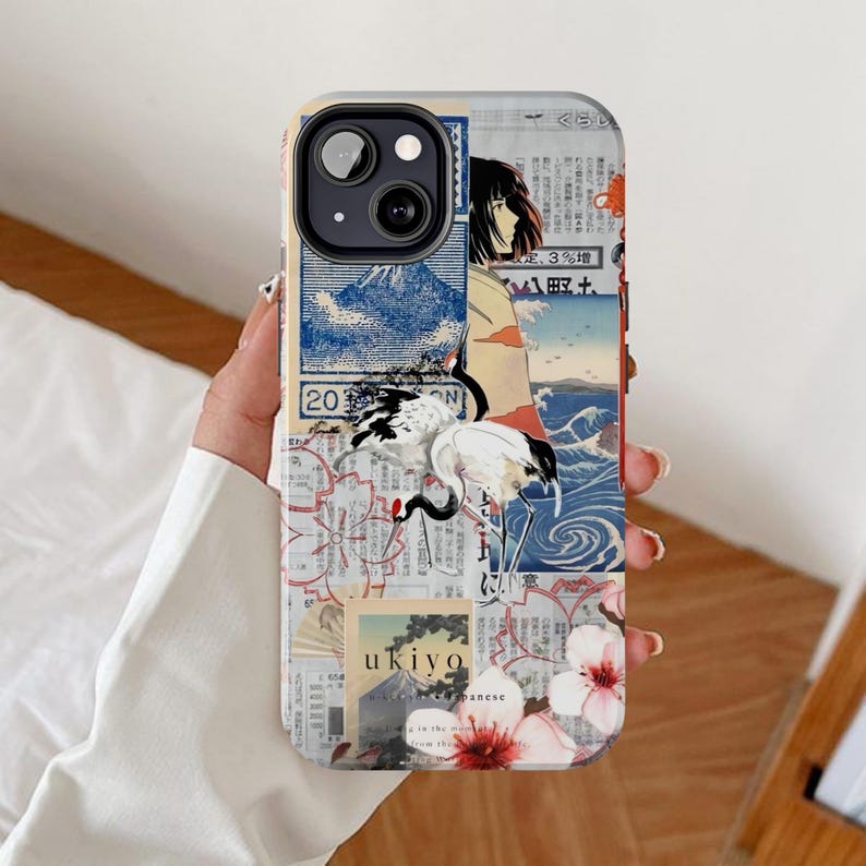 Japanese collage phone case
