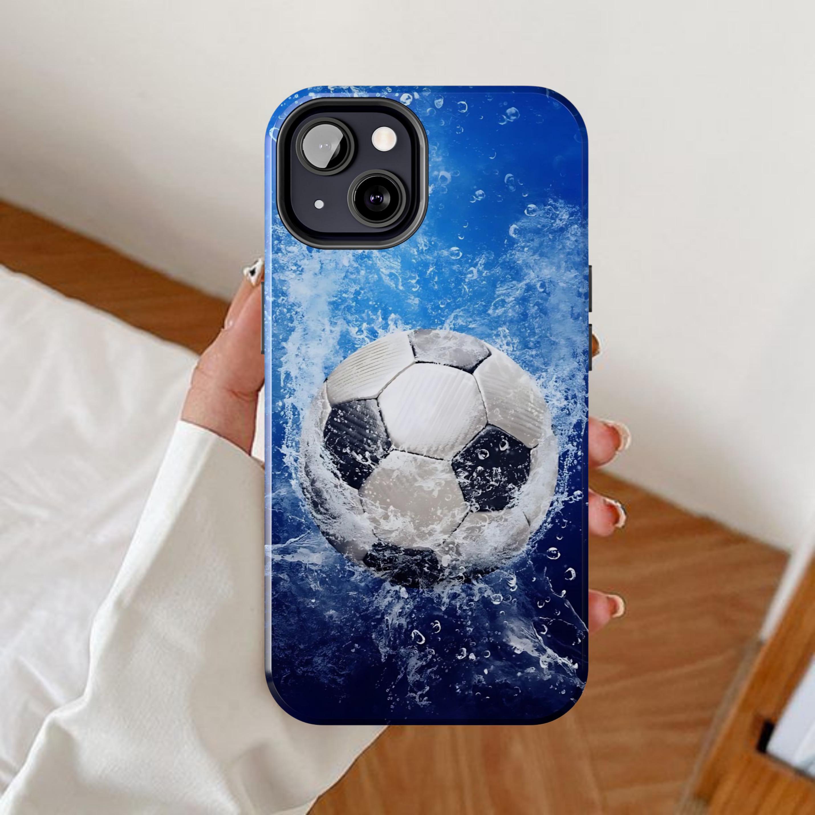 Soccer ball phone case, Football player iPhone cover, Sport hobby Samsung  galaxy, Goalkeeper Google pixel, Athletic play, Game competition