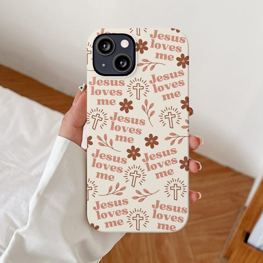 Christ Phone Case, Jesus Loves Me Quote, Catholic Faith iPhone Cases