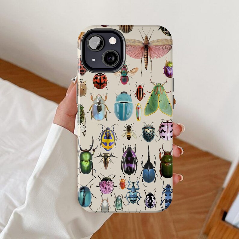 Insect Beetle Phone Case, Colorful Bugs iPhone Cover, Goblincore ...