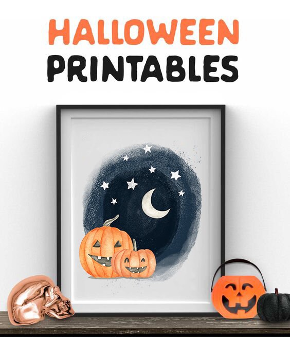 Nursery Decor Halloween Decor Baby Halloween Prints Etsy