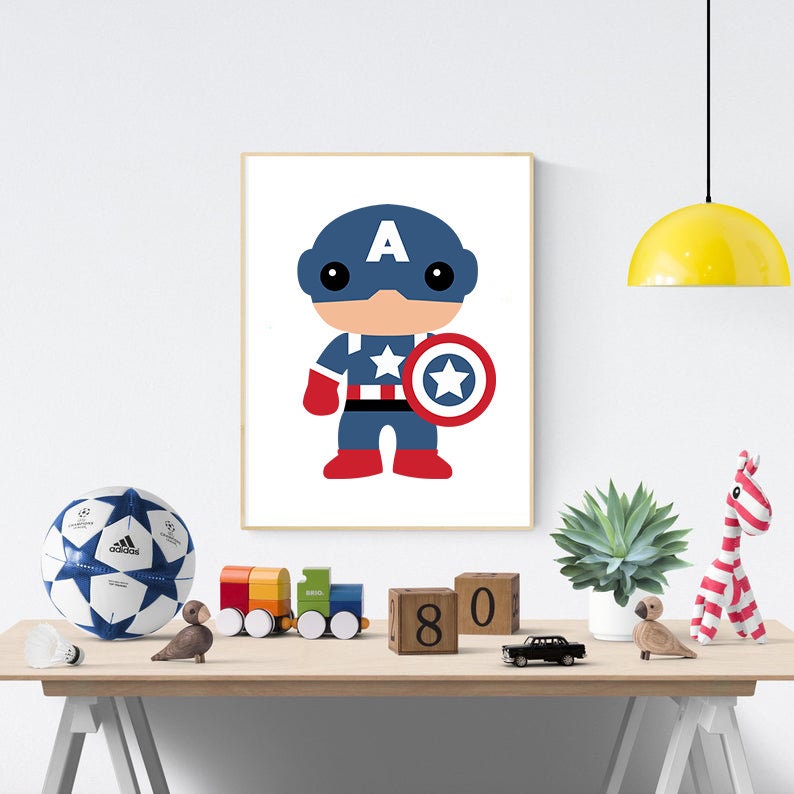 Set of 6 Nursery Decor Avengers Baby Avengers Prints Etsy