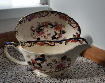 Masons Blue Mandalay full size sauce boat.