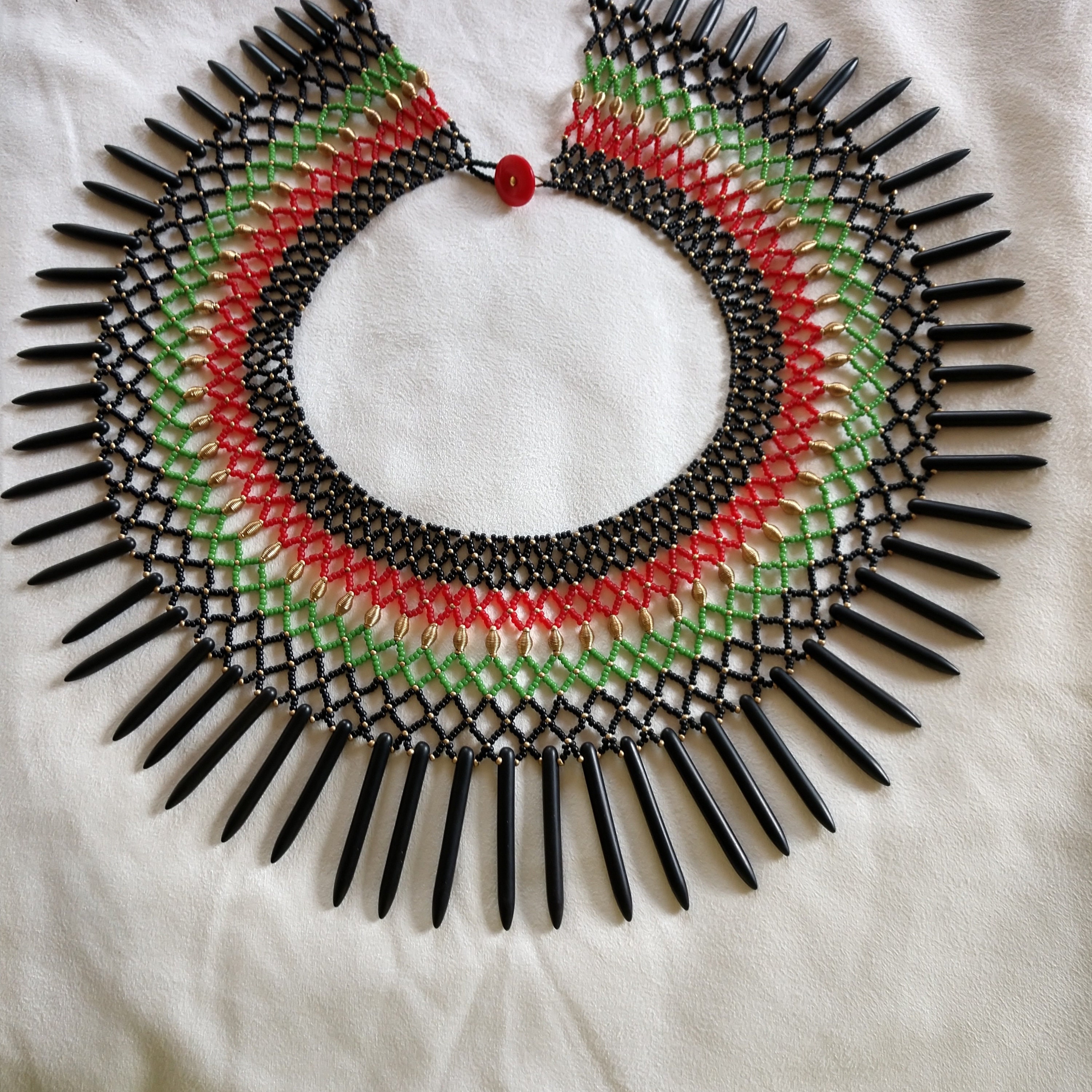 Ethnic Handmade African Woven Collar Necklace Etsy