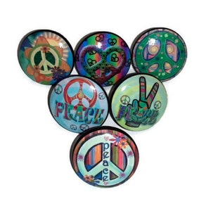 Chic Peace Sign Cabinet Knob Set – Bohemian-Inspired Knob & Pull for Kitchen, Furniture and More, Kid-Friendly Decor - Inspired Gift Choice