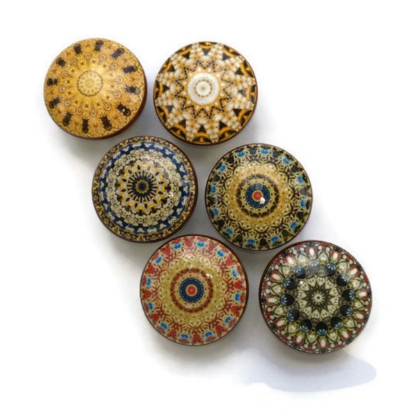 Personalized Mandala Knob & Pull Set - Ideal for Kitchen Cabinet, Dresser Drawer, and More - Perfect Final Touch with a Shabby Chic Style