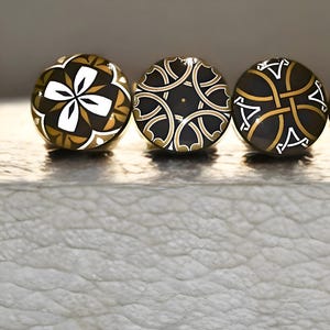 Talavera Tile Drawer Knobs, Spanish Mandala Cabinet and Furniture Hardware, Customizable Sets