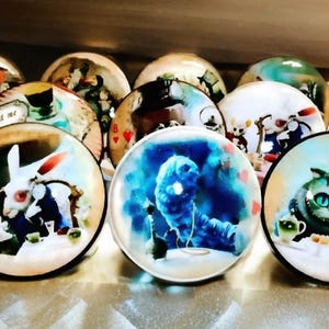 Alice in Wonderland Drawer Knob Sets, Whimsical BiFold Door Handle, Customizable Nursery Decor
