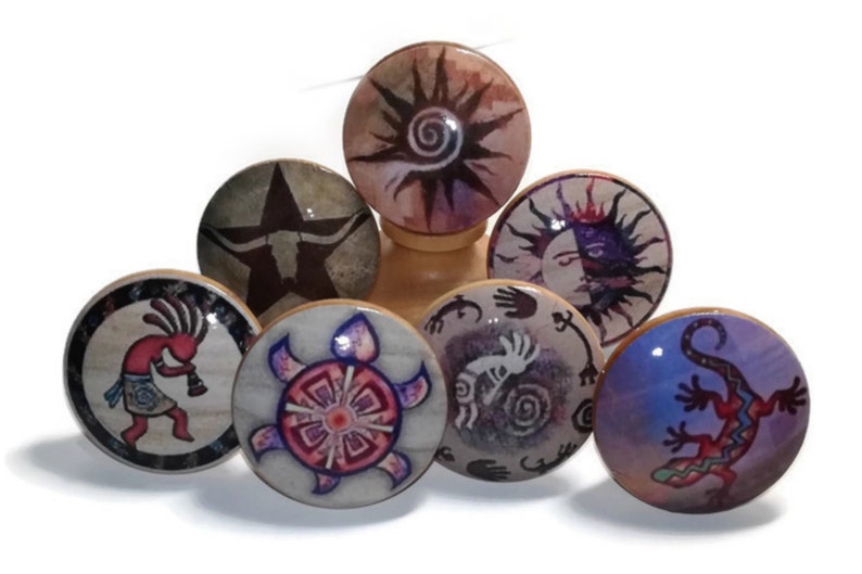 Southwest Design Knob Sets Desk Knob Knob and Pull Drawer Etsy